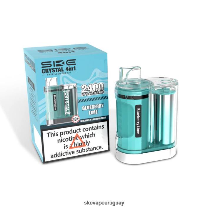 SKE cristal 2400 kit de cápsulas 4 en 1 H64B6 lima arándano - SKE Vape Website