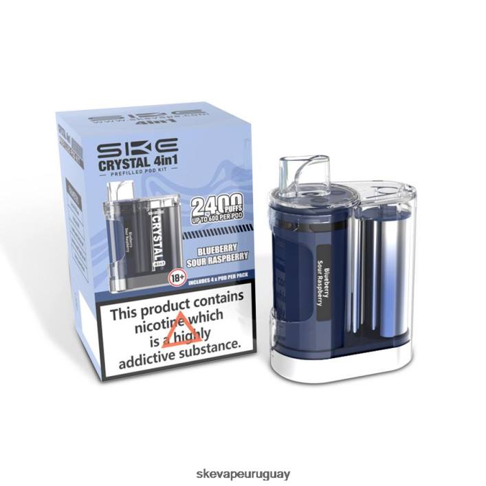 SKE cristal 2400 kit de cápsulas 4 en 1 H64B7 arándano frambuesa agria - SKE Vape Flavours