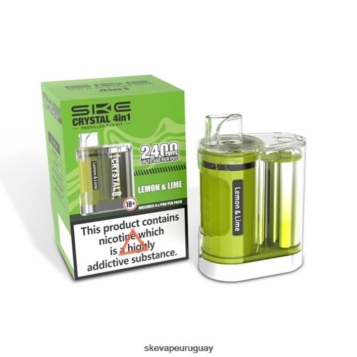 SKE cristal 2400 kit de cápsulas 4 en 1 H64B8 Lima Limon - SKE Vape Crystal