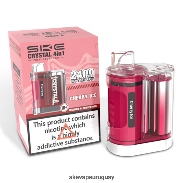 SKE cristal 2400 kit de cápsulas 4 en 1 H64B99 hielo de cereza - SKE Vape Authentication