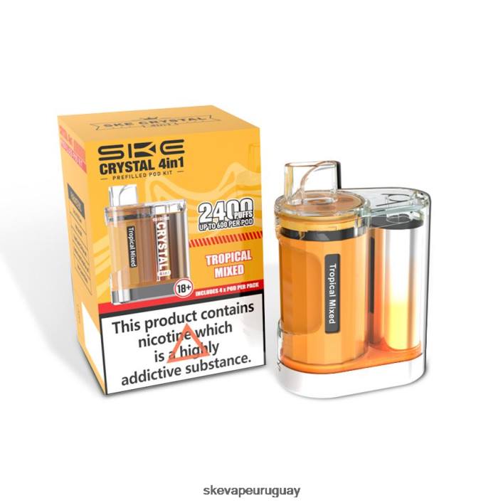 SKE cristal 2400 kit de cápsulas 4 en 1 H64B9 tropical mixto - SKE Vape Authentication