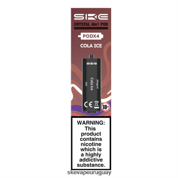 SKE crystal 2400 cápsulas precargadas 4 en 1 - paquete de 4 H64B100 varios sabores - SKE Vape Refills