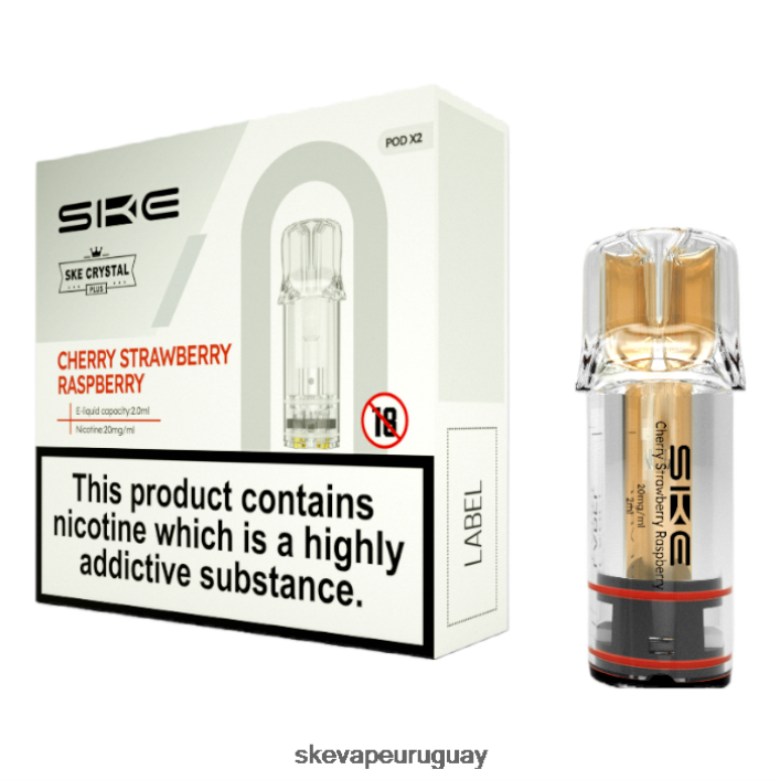 SKE vaporizadores de cristal más vainas H64B109 cereza fresa frambuesa - SKE Vape Authentication